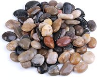 Cailloux durables antiacides de couleur mélangée polis naturels, respectueux de l'environnement, petits graviers de roche décoratifs pour jardinières plantes jardin