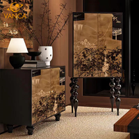 Armoires de rangement en bois modernes noires pour salon et chambre à coucher, console simple, petite table d'appoint, livraison directe DDP