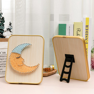 Giocattoli educativi animali creativi all'ingrosso artigianato in legno fai da te bambini String Art - Product Image 2