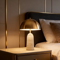 Lampe de table champignon de style nordique, design italien, en marbre, pour chevet, salon, canapé, chambre à coucher et bureau, luxe léger