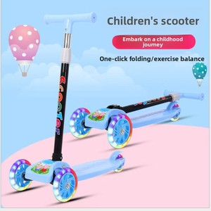 Patinete para Niños Plegable con <span class=keywords><strong>3</strong></span> <span class=keywords><strong>Ruedas</strong></span> de PU, Moderno, de Plástico, Inteligente, Electrónico, para Exteriores, Regalo de Navidad - Product Image 3