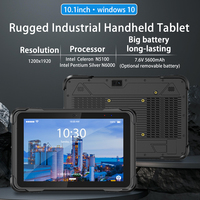 Tablet robusta de 10.1 pulgadas con Intel N5100 Core, 8GB de RAM, Windows 10 Pro, resistente al agua IP67, batería de 5600mAh extraíble.