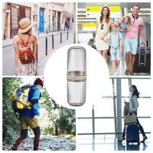 Gobelets de voyage portables en plastique à double compartiment pour dentifrice, boîte de rangement scellable pour la maison, la salle de bain et les hôtels (vente en gros) - Product Image 6