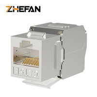 ZHEFAN Cat5E Rj45 Keystone Jack modulaire blindé coupleur en ligne sans outil Ftp modulaire blindé Keystone Jack connecteur
