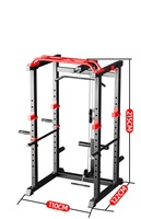 Appareil de fitness multifonctionnel pour la maison, équipement d'entraînement complet, rack de musculation, presse à squat, exercice de porte, unisexe, en acier