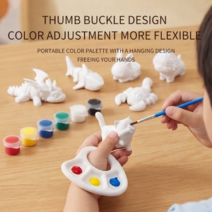Figure di Animali in Acrilico, Giocattoli Divertenti da Dipingere, Bambole in Ceramica Dipinte, Giocattoli Educativi Fai-da-Te per Bambini - Product Image 1