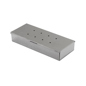 Fumeurs de viande Coffret <span class=keywords><strong>Barbecue</strong></span> Griller Accessoires Ajouter <span class=keywords><strong>Smokey</strong></span> Saveur de BBQ En Acier Inoxydable Bois Puce Fumoir - Product Image 2