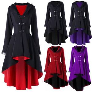 Abrigo Gótico con Botones para Mujer, Disfraz de Halloween, Abrigo con Corsé de Encaje, Chaqueta Larga Victoriana, Estilo Steampunk, Vestido Maxi Vintage para Fiesta - Product Image 1