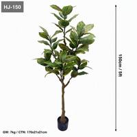 Vente en gros d'arbres artificiels en plastique Cordyline de 1,5 m, plante en pot à feuilles vertes variées de 5 pieds, luxueuse pour la maison, le bureau, le hall d'hôtel