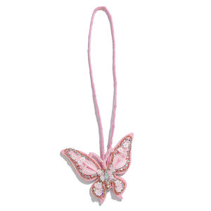 Ciondolo Speciale per Borsa Fatto a Mano con Elegante Design a Conchiglia, Stella Marina, Cavalluccio Marino e Farfalla, Accessori Moda con Strass e Perline - Product Image 5