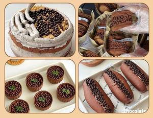 초콜릿 라이스 크리스피 볼 순수 코코아 버터 초콜릿 크리스피 펄 디저트 장식용 크리스피 비즈 볼 - Product Image 6