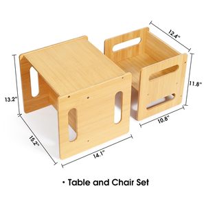 Chaise pour enfants dossier <span class=keywords><strong>banc</strong></span> en bambou bébé chaise de salle à manger ménage enfants <span class=keywords><strong>Table</strong></span> et chaise ensemble - Product Image 4