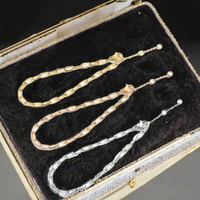 Bracelet chaîne à maillons carrés Gaovo, plaqué or 14 carats, acier inoxydable, chaîne fine minimaliste, bijoux de mode pour femmes, à porter tous les jours, cadeau