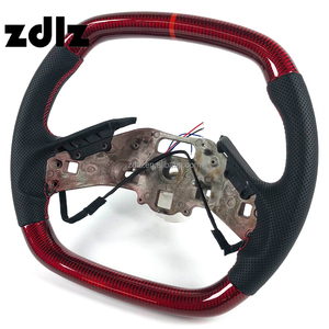 Volant personnalisé en cuir perforé <span class=keywords><strong>rouge</strong></span> en fibre de carbone pour Chevrolet <span class=keywords><strong>Corvette</strong></span> C8 2020 <span class=keywords><strong>2021</strong></span> 2022 2023 2024 - Product Image 3