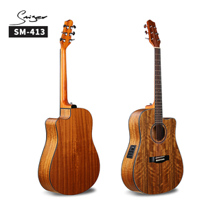 Smiger-cuerdas de acero de cuerpo de nogal, <span class=keywords><strong>guitarra</strong></span> eléctrica acústica, 41 pulgadas, alta calidad, gran oferta - Product Image 1