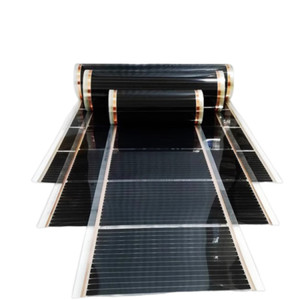 Película de calentamiento de carbono Alfombrilla de suelo caliente eléctrica 220W/m2 Sistema de calefacción por suelo radiante moderno infrarrojo Apartamentos - Product Image 1