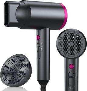 Ionic <strong>Hair</strong> <strong>Dryer</strong> with Diffuser, Powerful 1800W Blow <strong>Dryer</strong> for Women &amp; Men, Fast-Drying <strong>Hair</strong> <strong>Dryer</strong> with Nozzle for Home, Salon - Product Image 1
