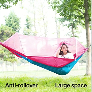 Chaise hamac inclinable réglable avec repose-pieds et appui-tête, tissu en nylon de soutien <span class=keywords><strong>pour</strong></span> une relaxation toute la journée - Product Image 3