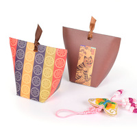Boîte d'emballage en papier pliable de style coréen créatif, de qualité supérieure, colorée, pour bonbons de mariage et petits cadeaux