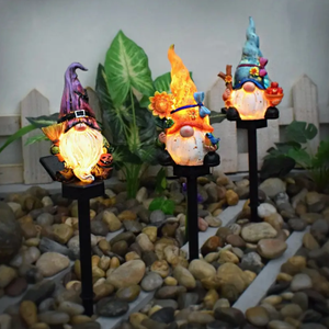 Pohabery GNOME De Jardin - Statue Solaire Pour Cour Avec Lanterne Lumineuse - Décoration D'extérieur Pour Terrasse - Cadeau Pour Maman