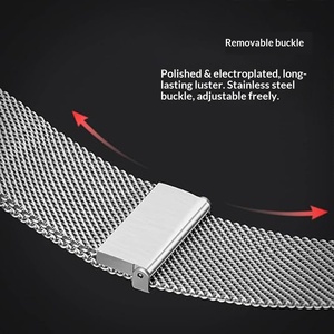 สายนาฬิกาแบบ Milanese Loop ขนาด 18 20 22 มม. พร้อมหัวเข็มขัดแม่เหล็กคู่แบบปลดเร็ว สำหรับ Samsung Galaxy Watch 7 FE 6 4 สายสแตนเลสสตีลแบบตาข่าย - Product Image 2