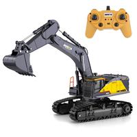 2023 HUINA 1592 RC pelle 2.4G 1/14 RC camions Simulation pelle 22CH modèle de véhicule passe-temps jouets pour garçons avec seau en alliage