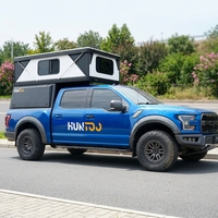 Huntoo - Carpa Desplegable Impermeable de Carcasa Rígida con Techo de Aluminio para Camioneta, Compatible con Camionetas RAM 1500, Ford F150, Tundra y Silverado