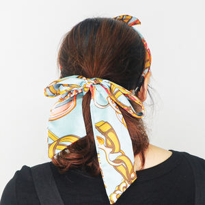 ربطة شعر مع شريط متدلي للنساء، ربطة شعر جديدة لعام 2022 بتصميم فيونكة ساحرة، غطاء رأس صيفي - Product Image 6