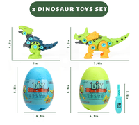 Jouets de dinosaures en plastique EVA, ensemble de construction avec outils, kit éducatif DIY pour cadeau de Pâques, jouets de dinosaures pour enfants
