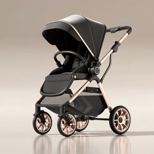 Cochecito de Bebé 3 en 1 con 4 Ruedas, Plegable y Portátil, Precio de Fábrica |   Compatible con coches, marco de acero inoxidable - Product Image 2