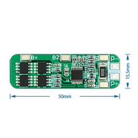 Carte de protection de batterie Li-ion 3S 12V 18650 10A BMS, circuit imprimé 10.8V 11.1V 12.6V, bleu électrique, vert