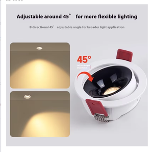 Moderno ángulo ajustable 3,3 <span class=keywords><strong>cm</strong></span> ultrafino LED <span class=keywords><strong>Downlight</strong></span> 5-10 vatios taza profunda lámpara de aluminio antideslumbrante borde estrecho iluminación del hogar - Product Image 4