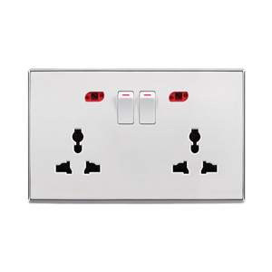 Enchufe de Pared Ultrafino para PC, 2 Polos, Doble Orificio, Estándar Británico, Tipo-C, USB, 3 Pines, Universal, con Luz Indicadora, Moderno - Product Image 4