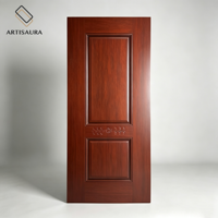 Plaque de revêtement de porte en HDF mélaminé moulé de 3 mm, grain de bois, pour usine de portes OEM - Vente en gros