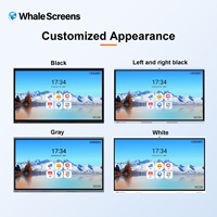 Tableau blanc interactif intelligent Android avec écran tactile 4K de 65, 75, 85, 86, 110 pouces, logiciel multilingue, prix d'usine