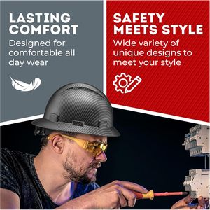 Casque de sécurité Frigg à visière intégrale de type V, design en fibre de carbone, suspension à 6 points, approuvé par OSHA, casque de protection pour la construction - Product Image 4