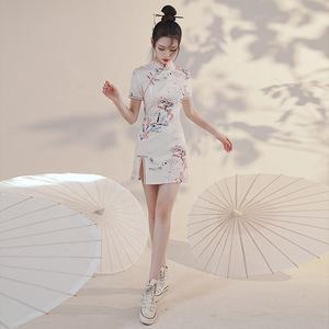 Vestido Qipao Moderno y Elegante, Estilo Chino, <span class=keywords><strong>Hanfu</strong></span>, Estilo Étnico Tradicional para Mujer, Cheongsam con Estampado Mejorado - Product Image 5