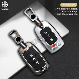 เคสกุญแจรถยนต์แฟชั่น ทำจากซิงค์อัลลอยด์และซิลิโคน สำหรับรถยนต์ Dongfeng DFM DFSK Glory 580 F507 H30 <span class=keywords><strong>AX7</strong></span> S30 อุปกรณ์ตกแต่งรถยนต์ - Product Image 5