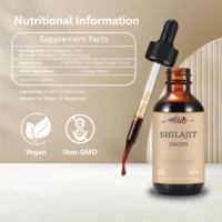 Boisson énergétique OEM au Shilajit, Shilajit liquide pur de l'Himalaya, Gouttes d'acide fulvique 50ML 60ML, Gouttes liquides de Shilajit, Gouttes de Shilajit