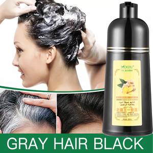 Shampoo au gingembre <span class=keywords><strong>naturel</strong></span> à base de plantes Rafraîchissant Nourrissant 500ml Crème Teinture capillaire rapide <span class=keywords><strong>pour</strong></span> <span class=keywords><strong>cheveux</strong></span> gris à noirs Change les <span class=keywords><strong>cheveux</strong></span> <span class=keywords><strong>blancs</strong></span> en noirs - Product Image 4
