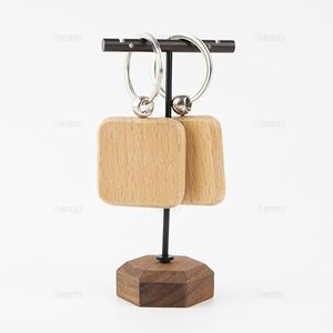 Supports de gravure DIY, pour <span class=keywords><strong>pyrogravure</strong></span>, gravure laser et peinture artistique, étiquettes en <span class=keywords><strong>bois</strong></span> non finies, cadeaux personnalisés, porte-clés et anneaux en <span class=keywords><strong>bois</strong></span> vierges pour artisanat - Product Image 4