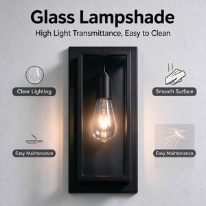 Lámpara de Pared Exterior Moderna de Aluminio Negro Mate con LED IP65, Certificada E26/E27, para Jardín y Paisajismo - Product Image 3