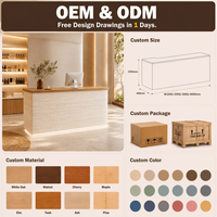 Comptoir de réception moderne à LED blanches, pour salon de beauté, clinique, bureau, hôpital, centre commercial, spa, logo personnalisé disponible