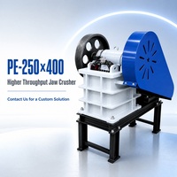 Concasseur à mâchoires primaire robuste PE250*400 avec moteur AC, roulements et engrenages, adapté au concassage grossier dans les mines et les carrières