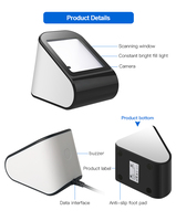 Lecteur de codes-barres omnidirectionnel de bureau 2D, lecteur de codes QR NFC, plateforme de numérisation automatique, points de vente, supermarchés et magasins de détail