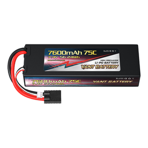 Batterie RC 2S Lithium polymère 7.4V 7600mAh 75C HIGH POWER HardCase pour voitures à l'échelle 1/10 avec TRX & DENAS - Product Image 5