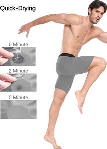 Calzoncillos de compresión deportivos de tiro medio para hombre, calzoncillos de LICRA tejida con logotipo personalizado, ropa interior atlética para correr - Product Image 3