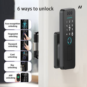 TYSH Wifi rumah pintar, tombol tanpa kunci elektronik kunci Deadbolt kunci pelek pintu Tuya kunci sidik jari - Product Image 3