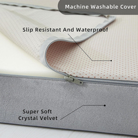 SUREWALHOME Matelas surmatelas pliable sur mesure en mousse haute densité, lavable, pour invités, facile à transporter