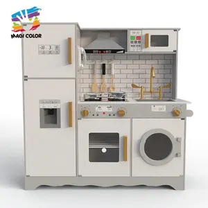 Nouvelle sortie 2020 : <span class=keywords><strong>Cuisine</strong></span> électronique <span class=keywords><strong>en</strong></span> <span class=keywords><strong>bois</strong></span> pour enfants avec machine à glaçons, lave-linge et réfrigérateur W10C514 - Product Image 1